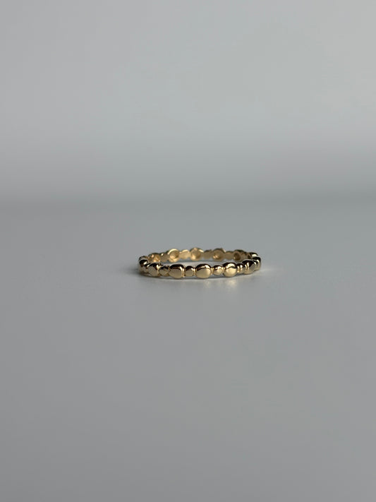 Gold Bubble Band stacking Ring