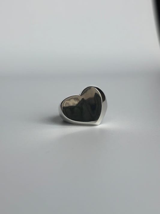 Chunky Sliver Heart Ring