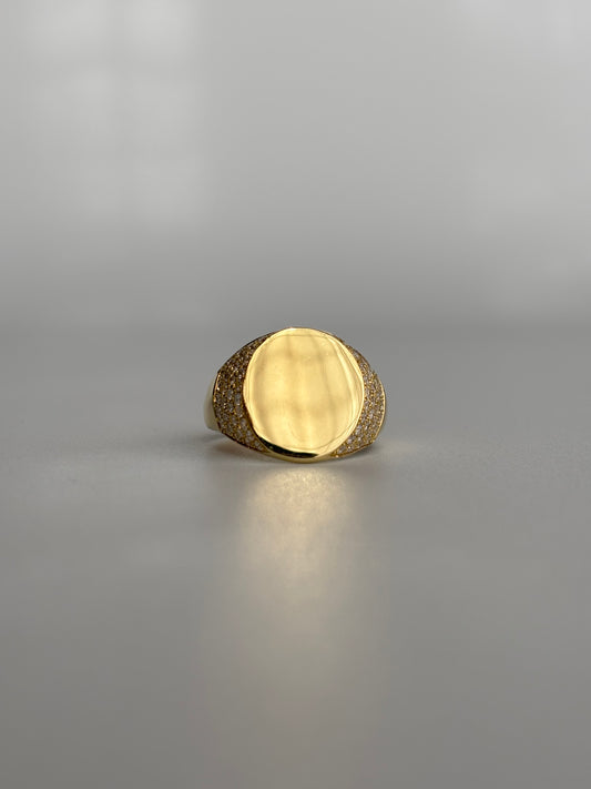 Diamond Accent Signet Ring