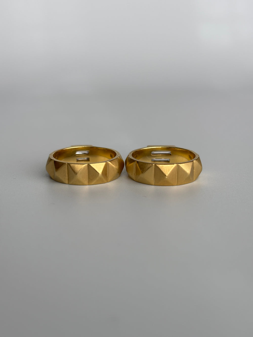 Double Baguette Pyramid Ring