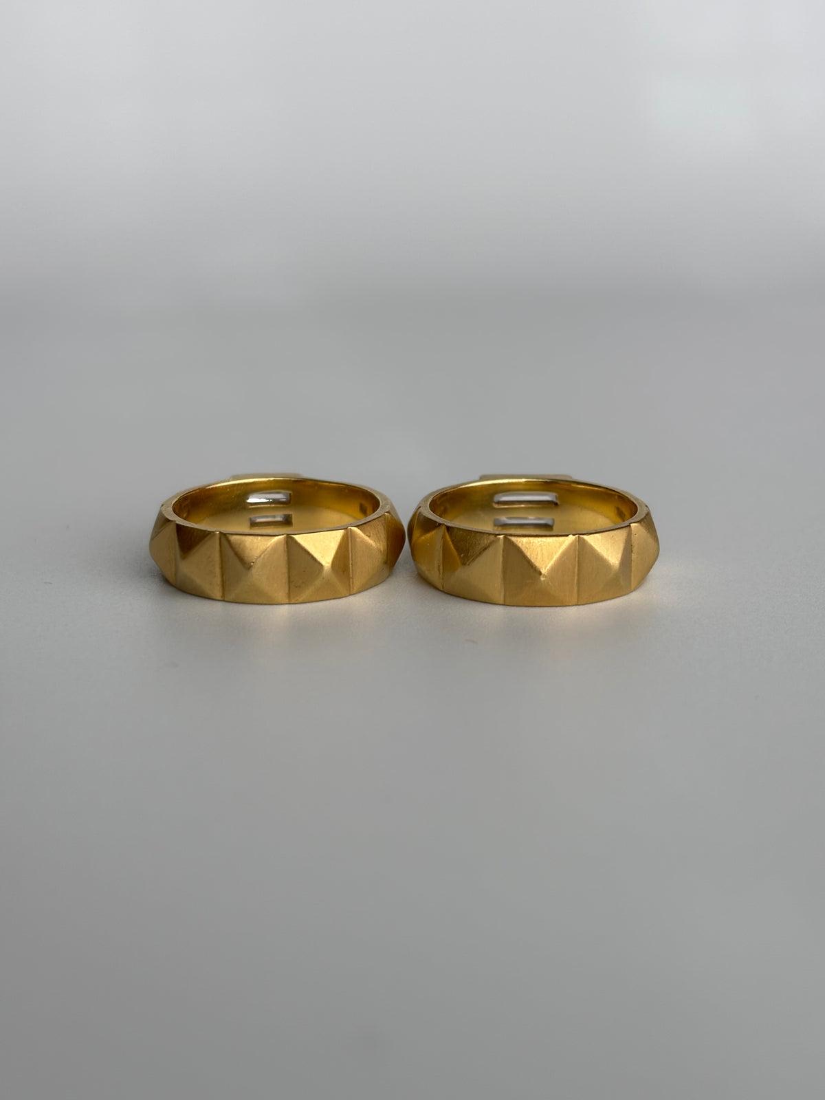 Double Baguette Pyramid Ring