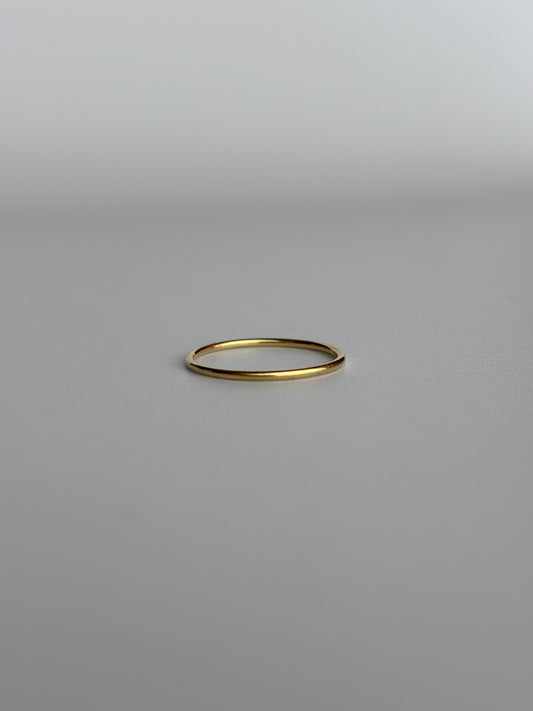 1mm Plain Gold Stacking Ring