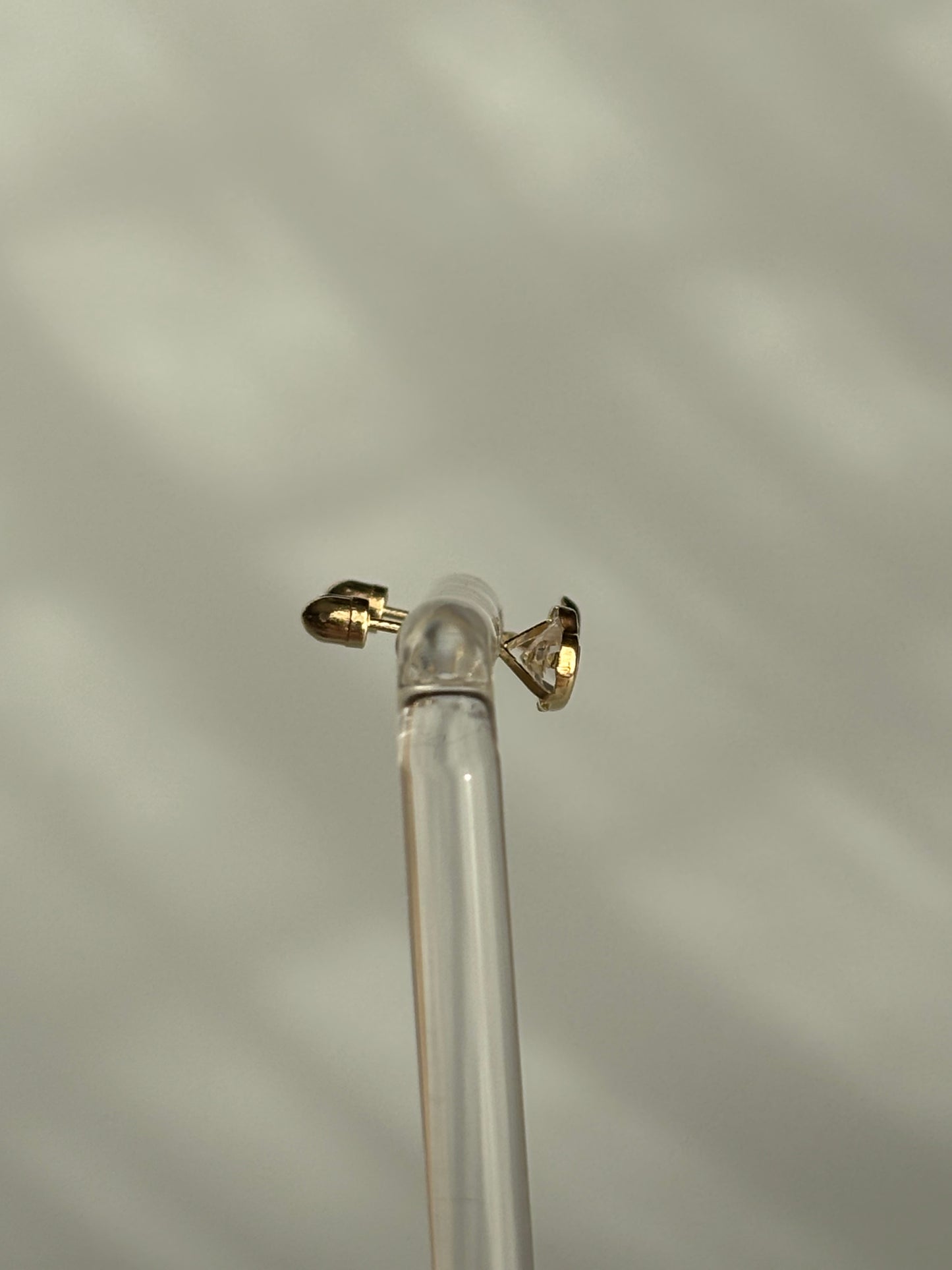 Bezel Set Heart Shaped Studs