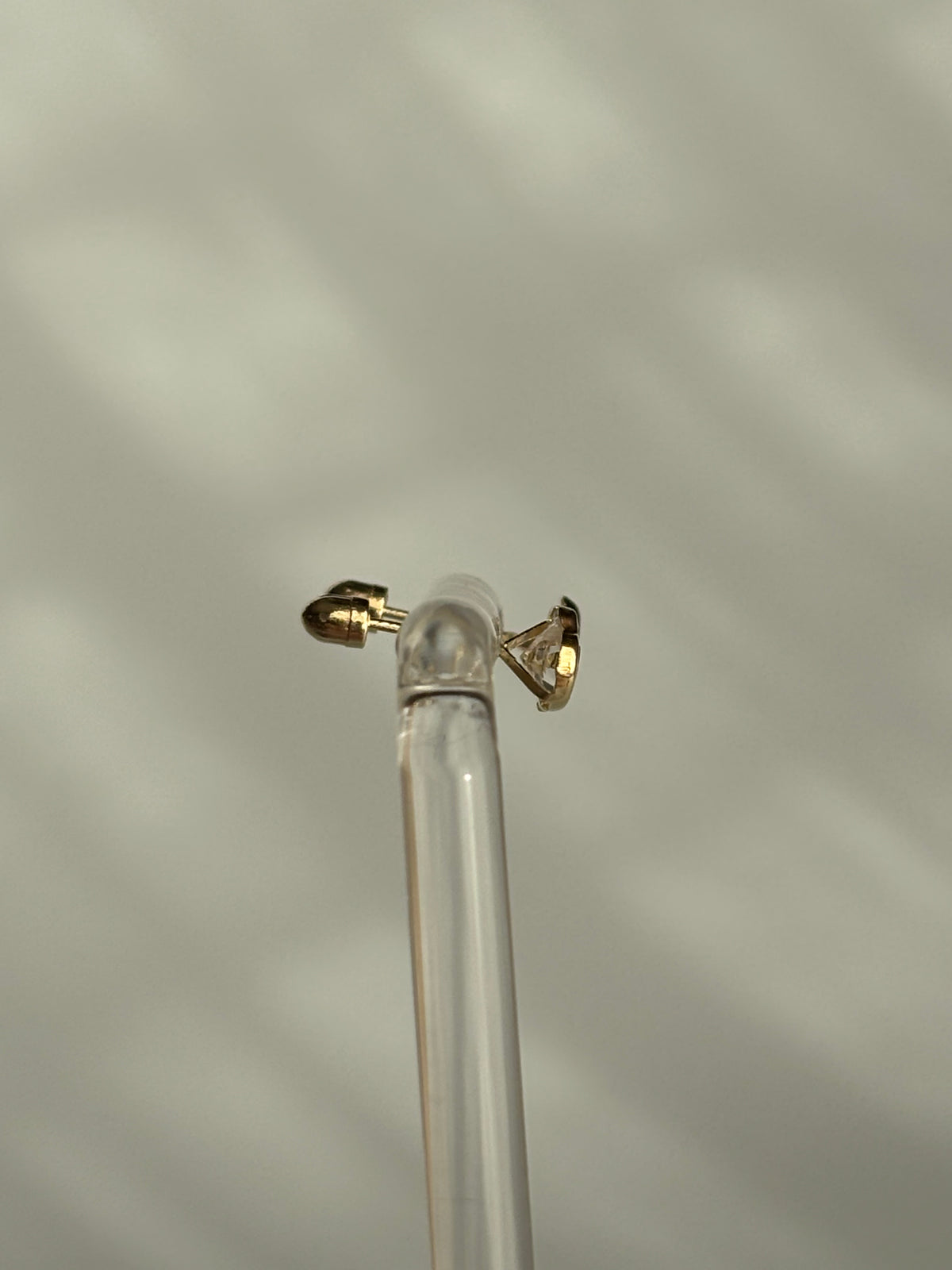 Bezel Set Heart Shaped Studs