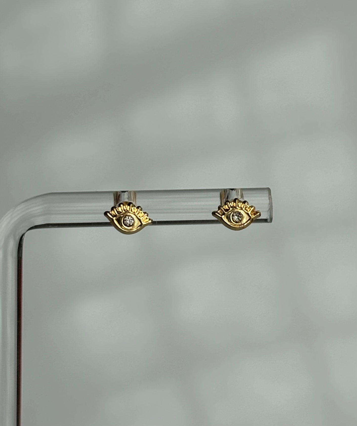 Gold Evil Eye Stud Earrings