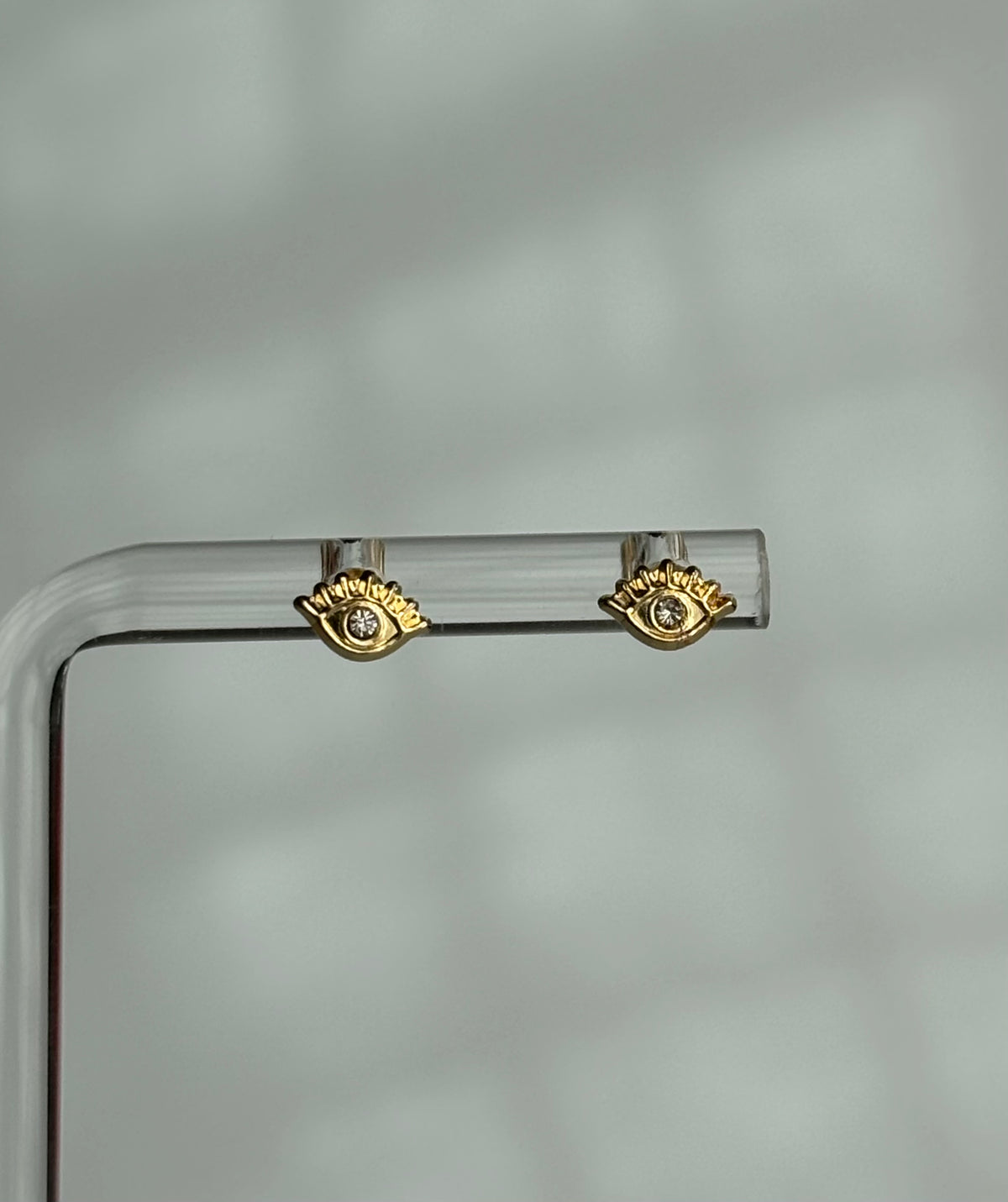Gold Evil Eye Stud Earrings