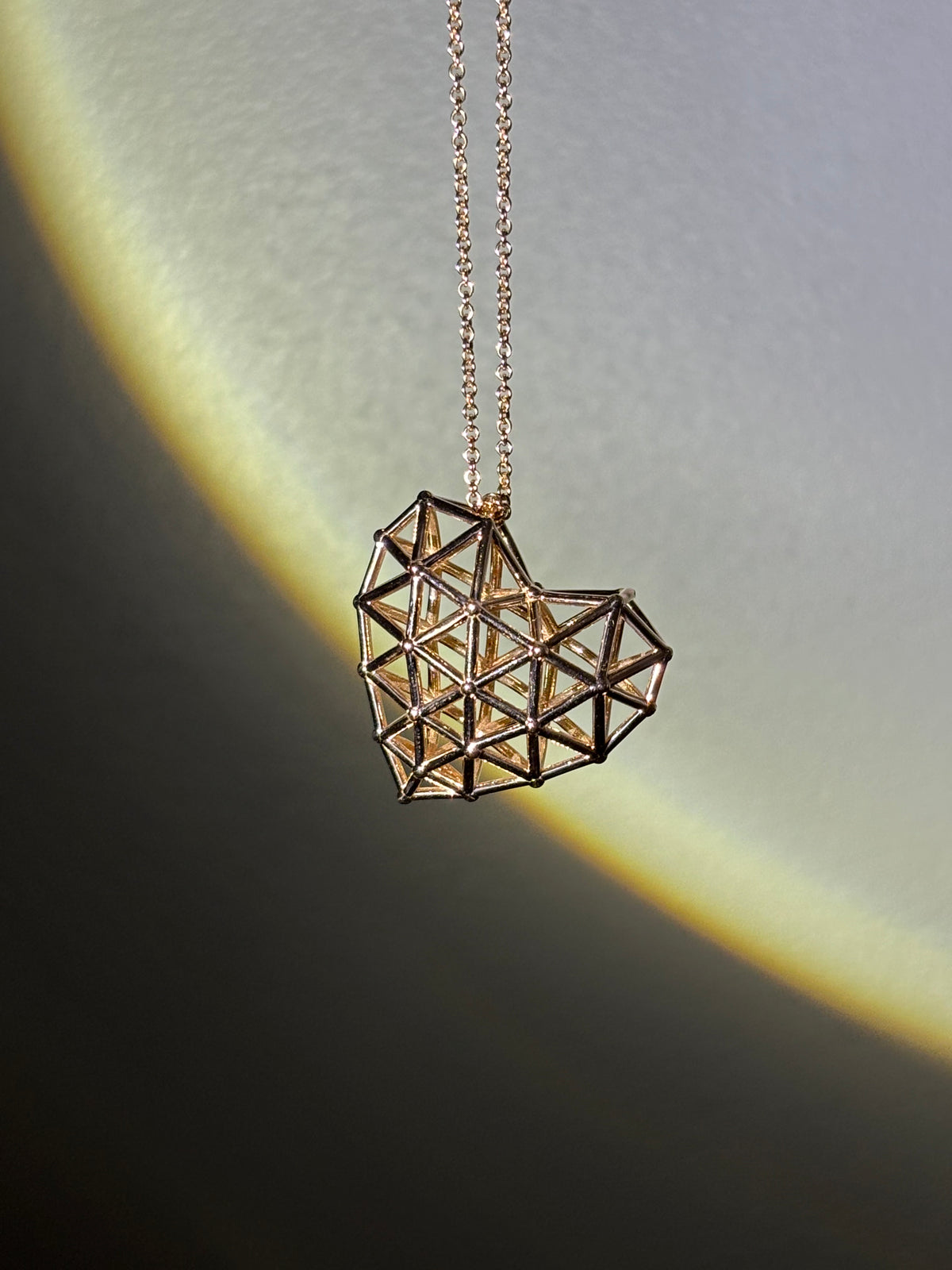 Beau Jolie original, The Heart Matrix Gold Pendant