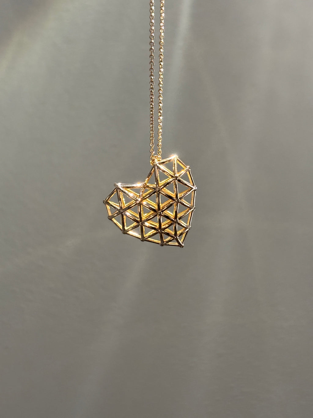 Beau Jolie original, The Heart Matrix Gold Pendant