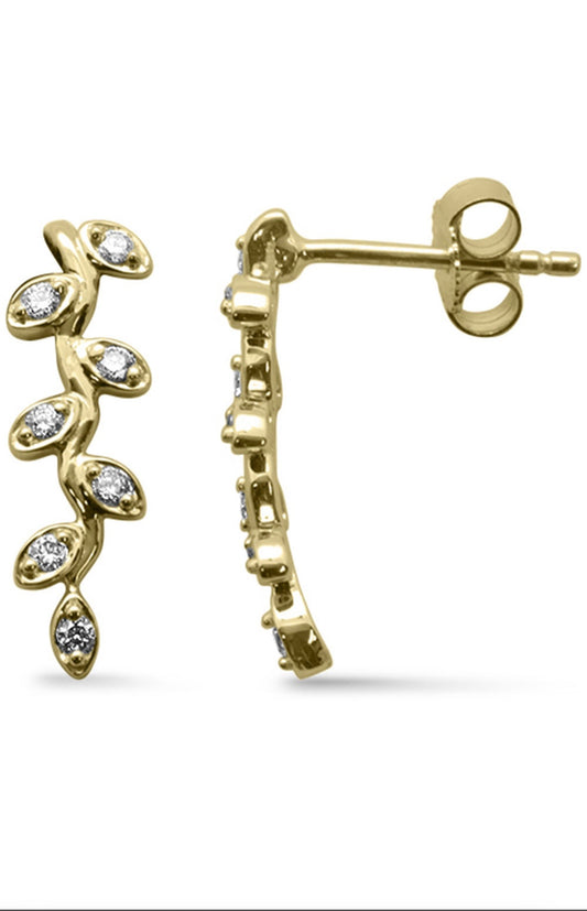 Diamond Vine Earrings
