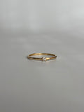 Single Diamond Stacking Ring