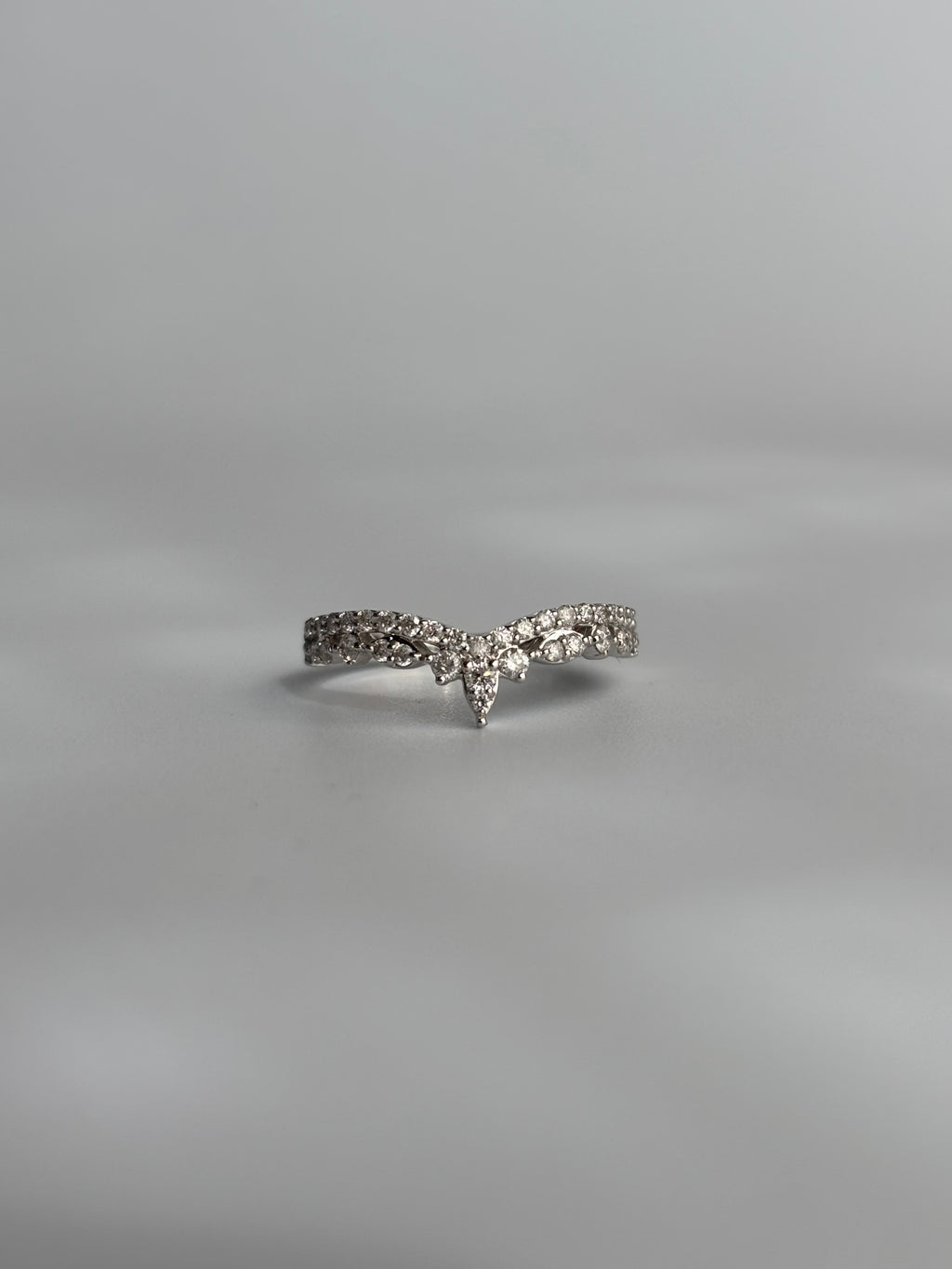 Pave Pointed Diamond Band