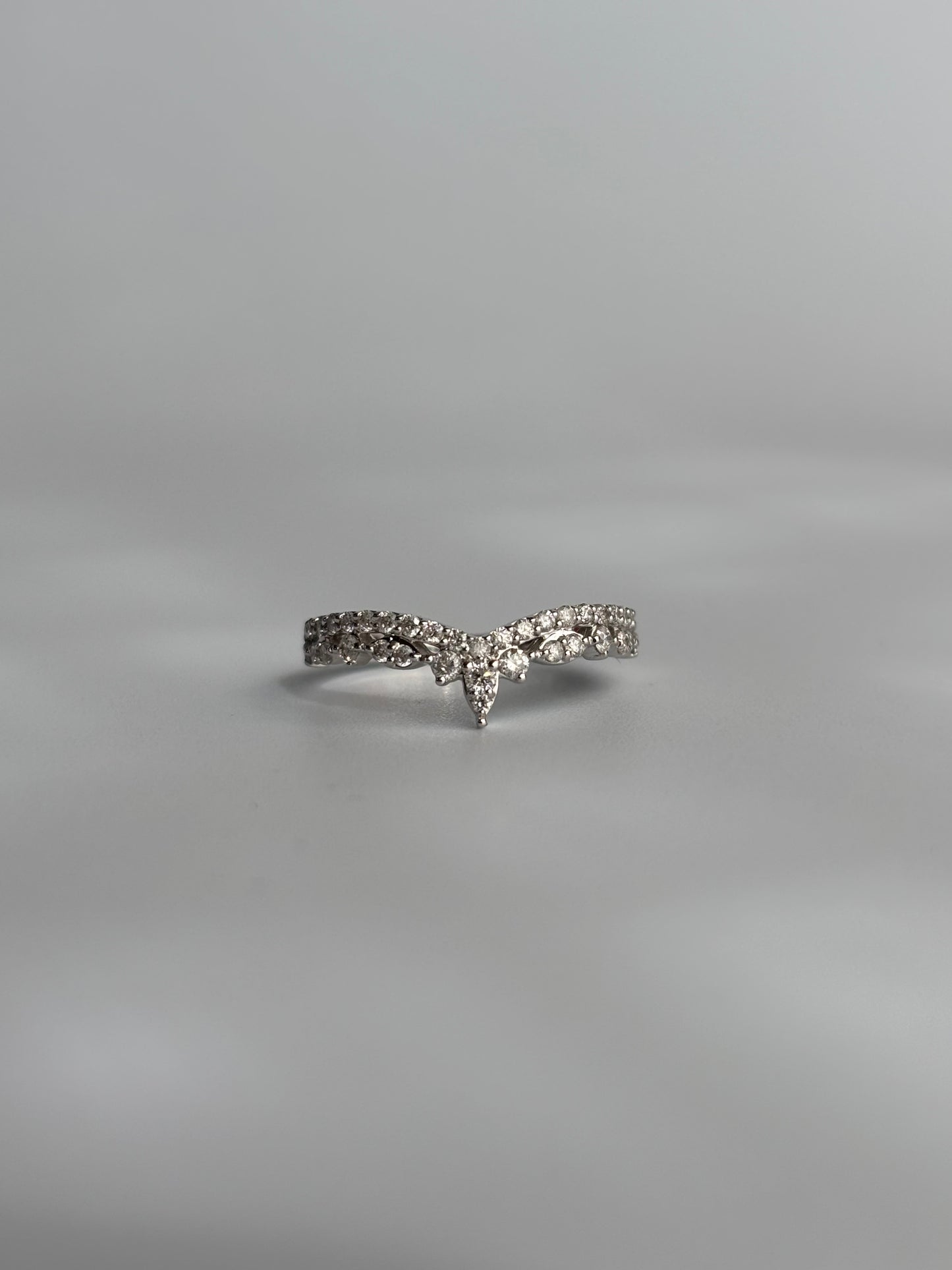 Pave Pointed Diamond Band