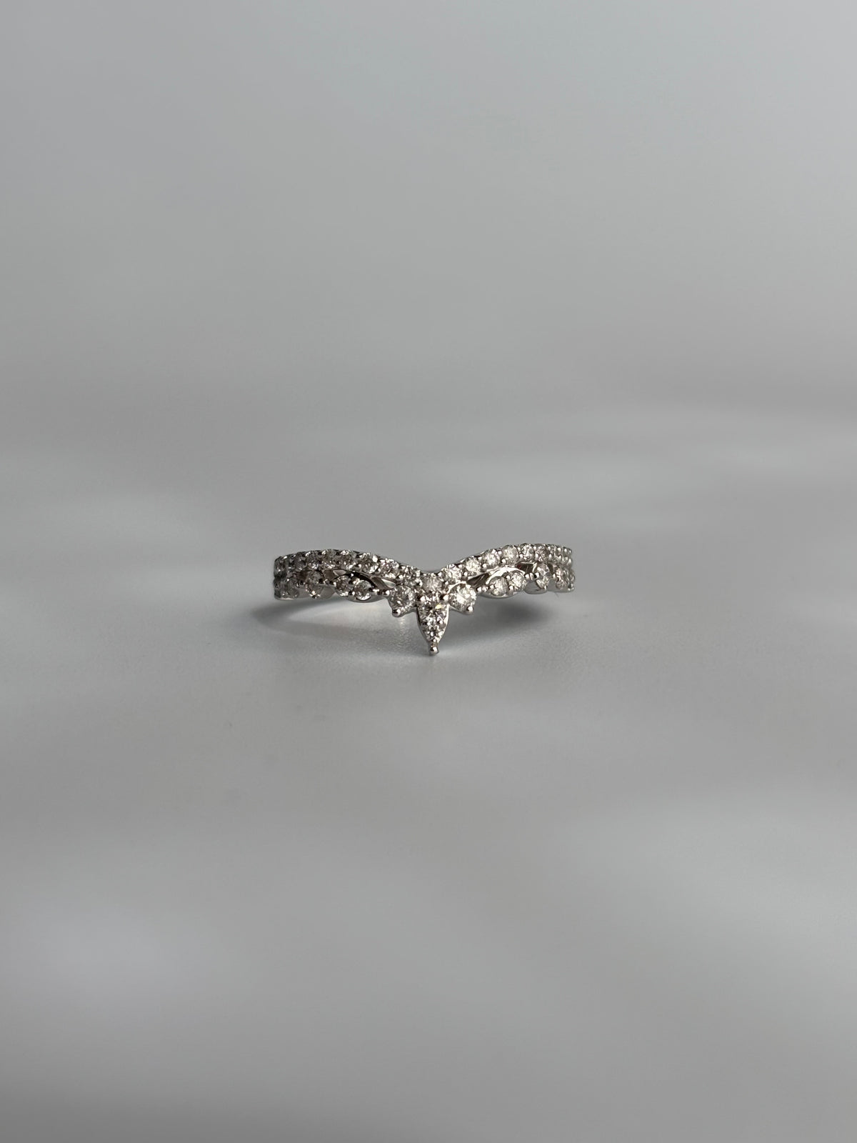 Pave Pointed Diamond Band