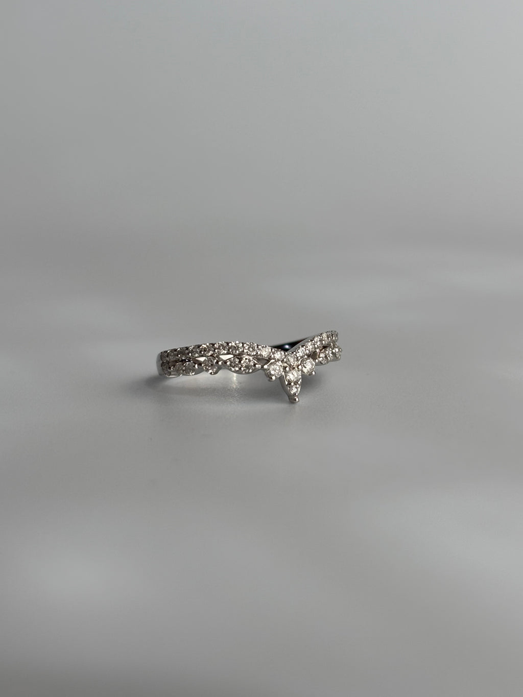 Pave Pointed Diamond Band