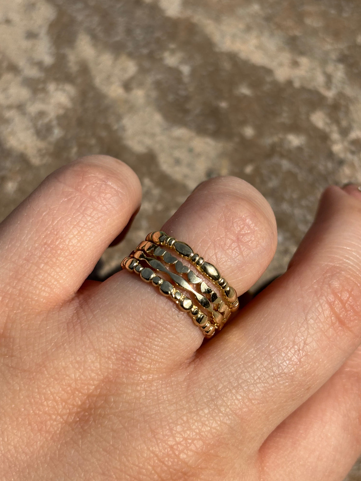 oval twist Stacking Ring