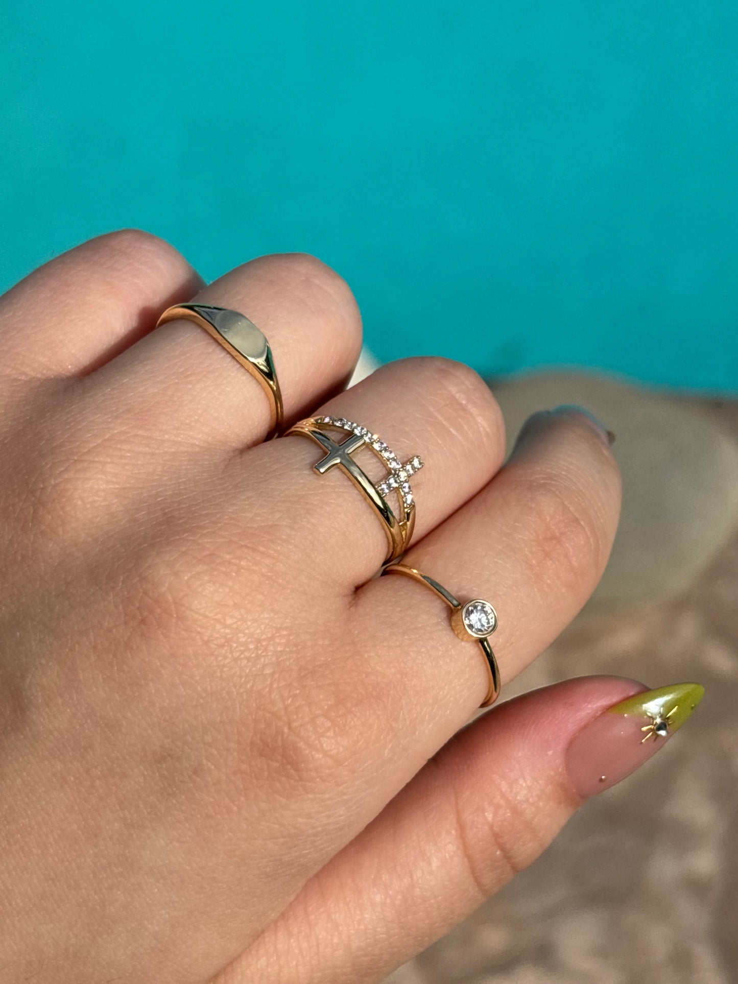 Stacked Pave Cross Ring
