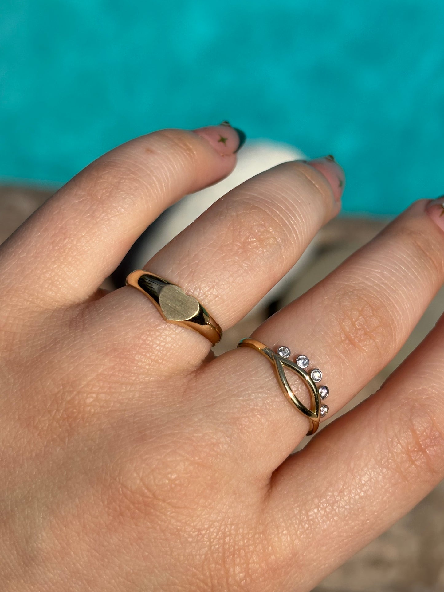 Gold Eye w/ Lashes Ring