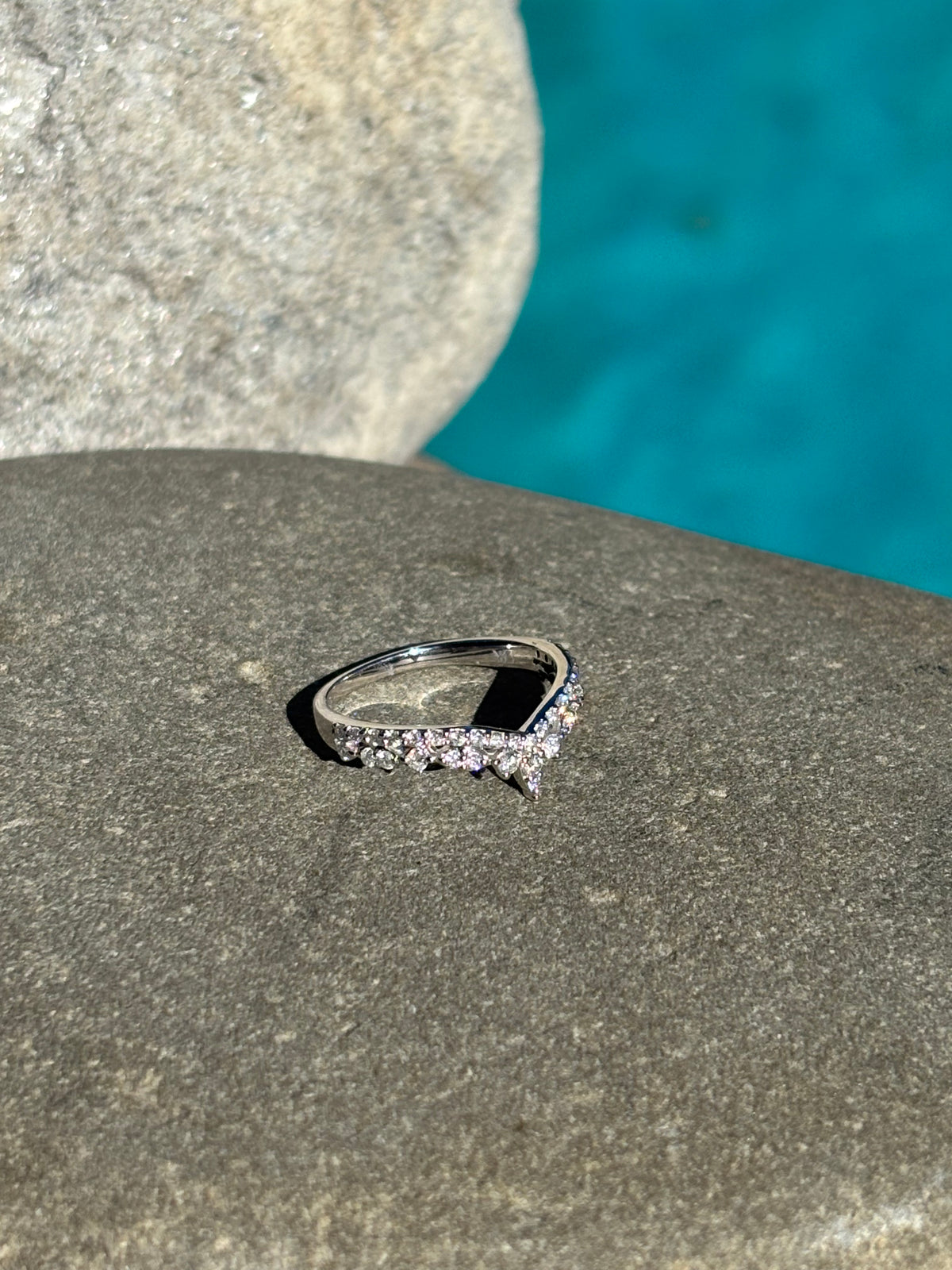 Pave Pointed Diamond Band