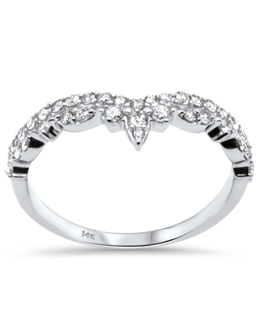 Pave Pointed Diamond Band