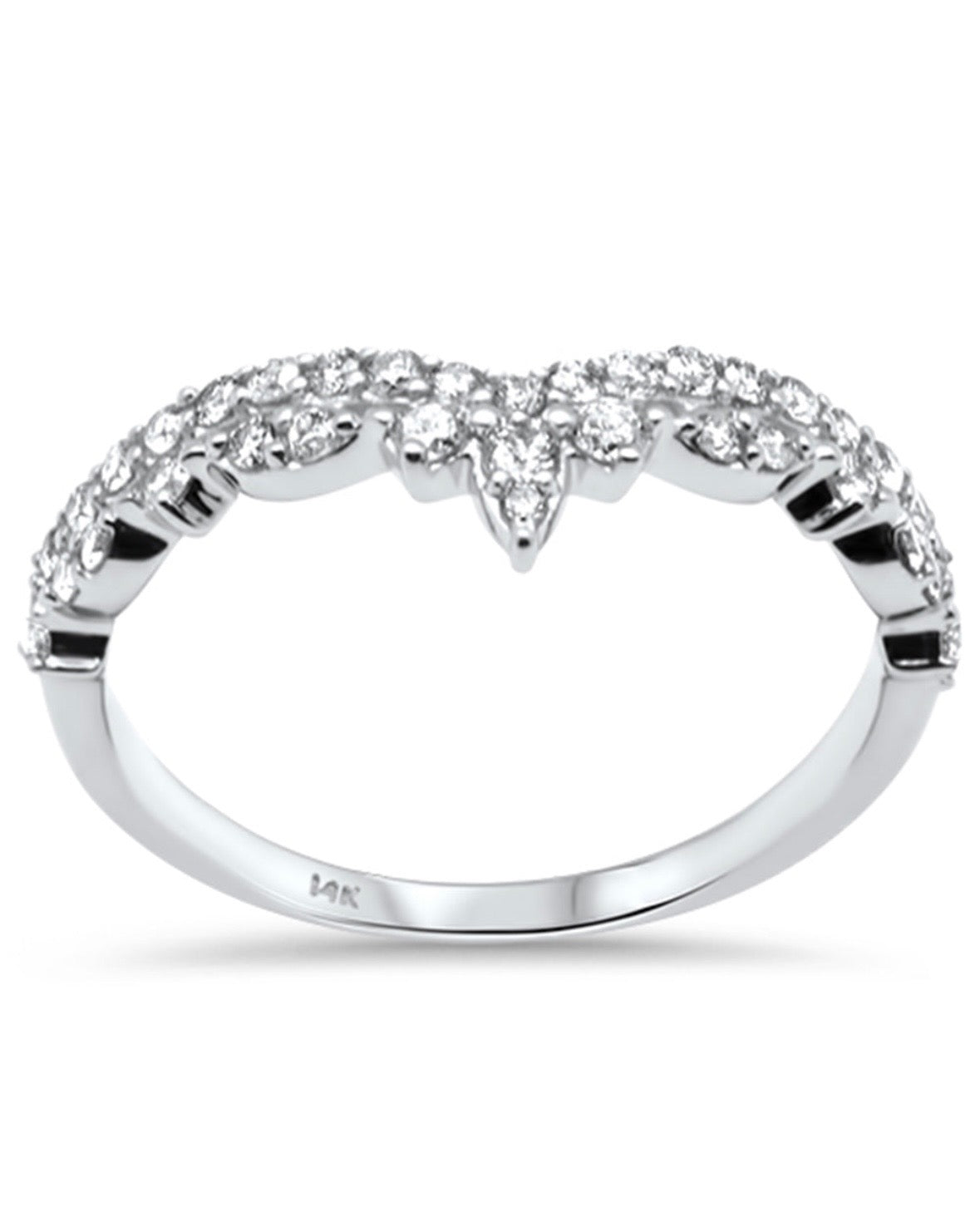 Pave Pointed Diamond Band