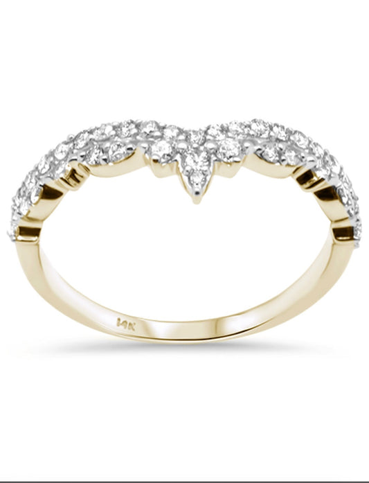 Pave Pointed Diamond Band