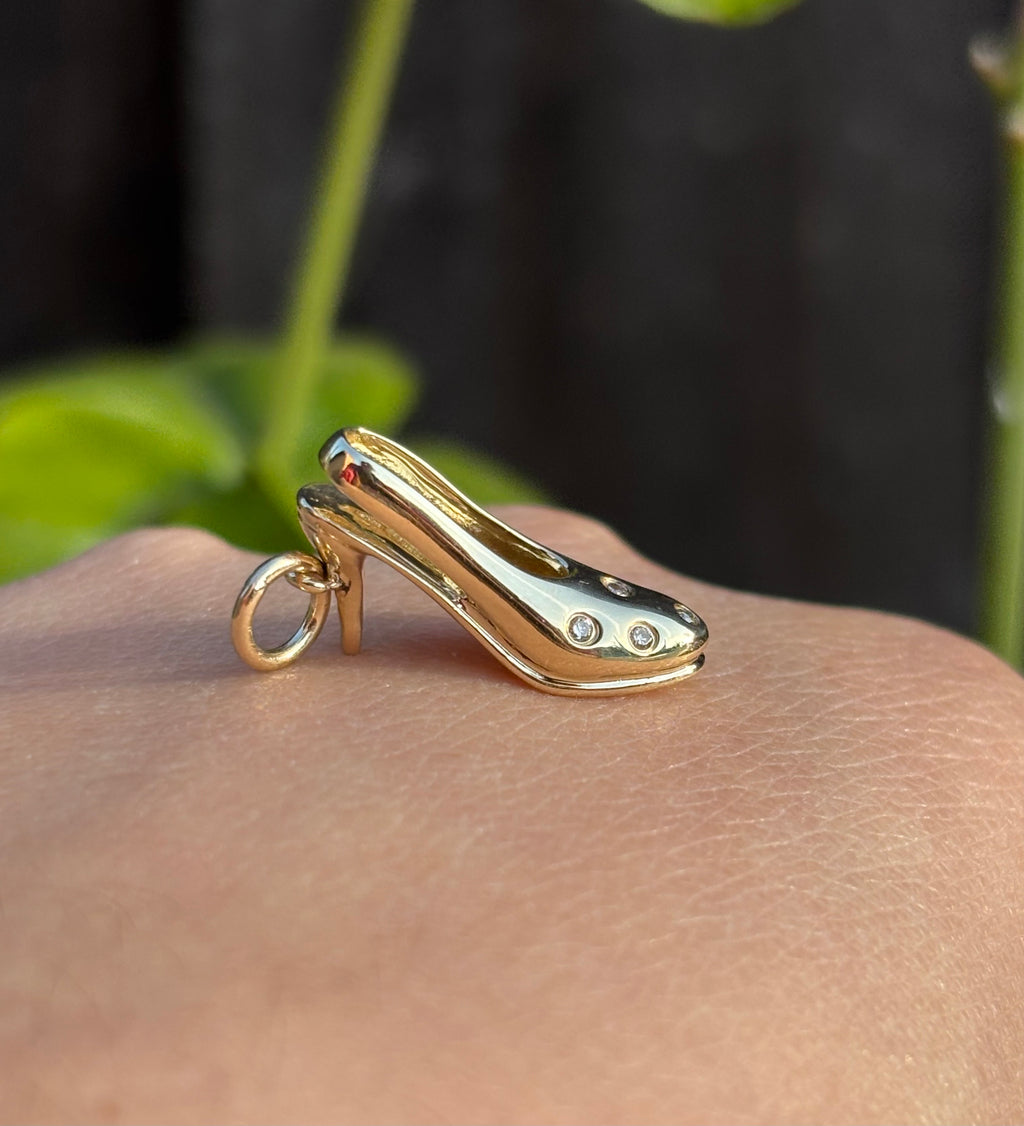 One of a kind Gold High Heel Charm