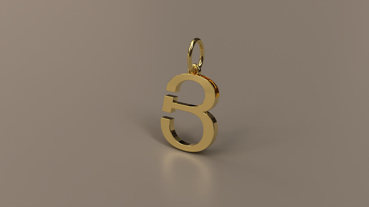 Armenian Initial Pendant Charm