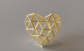 Beau Jolie original, The Heart Matrix Gold Pendant