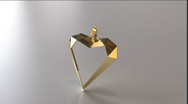 Beau Jolie Origami Heart 1.0 Pendant