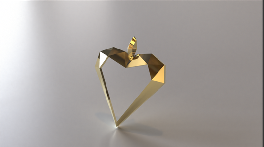 Beau Jolie Origami Heart 1.0 Pendant