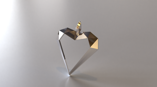 Beau Jolie Origami Heart 1.0 Pendant
