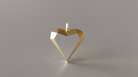 Beau Jolie Origami Heart 1.0 Pendant