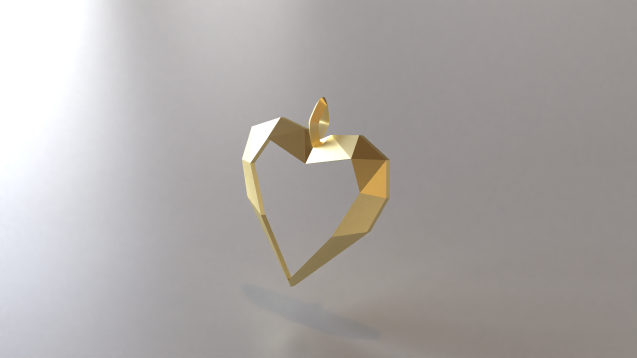 Beau Jolie Origami Heart 2.0 Pendant