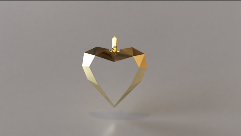Beau Jolie Origami Heart 2.0 Pendant