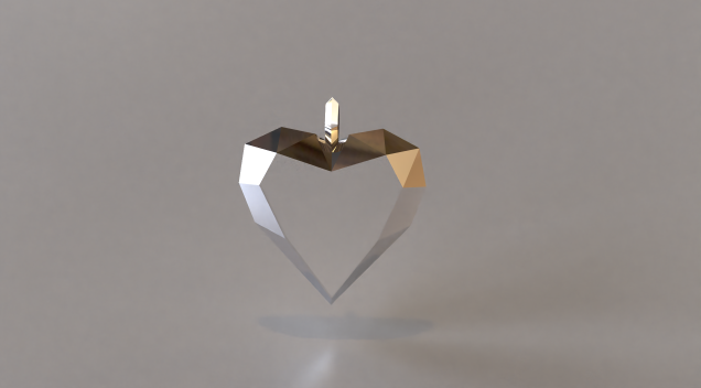 Beau Jolie Origami Heart 2.0 Pendant