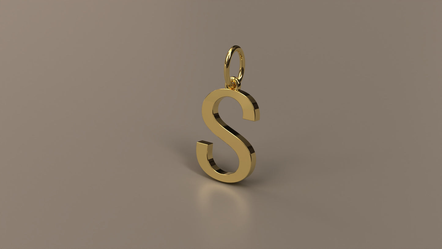 Armenian Initial Pendant Charm