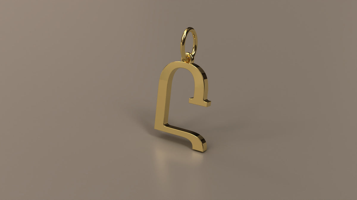 Armenian Initial Pendant Charm