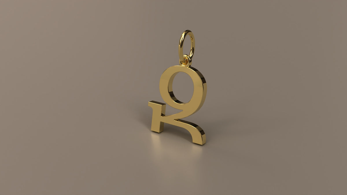 Armenian Initial Pendant Charm