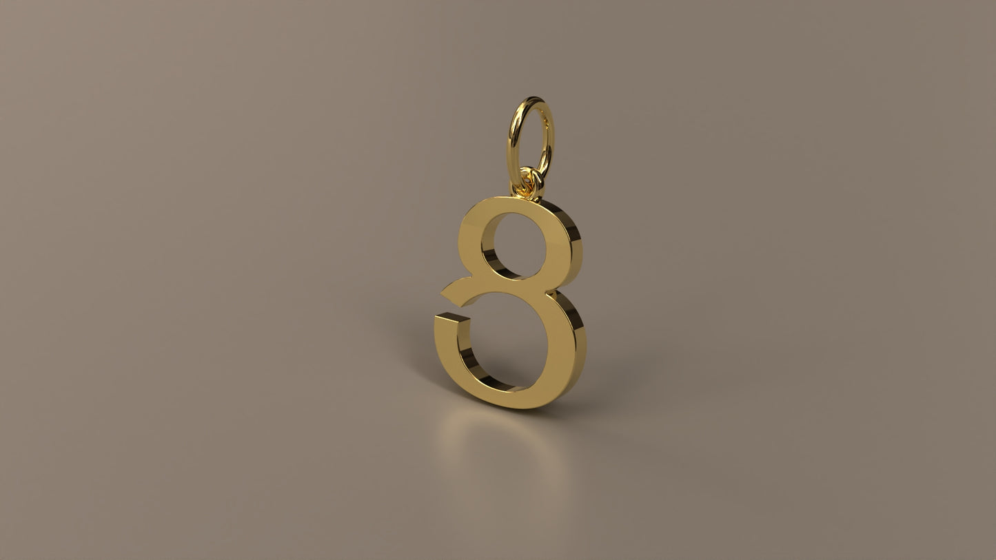 Armenian Initial Pendant Charm