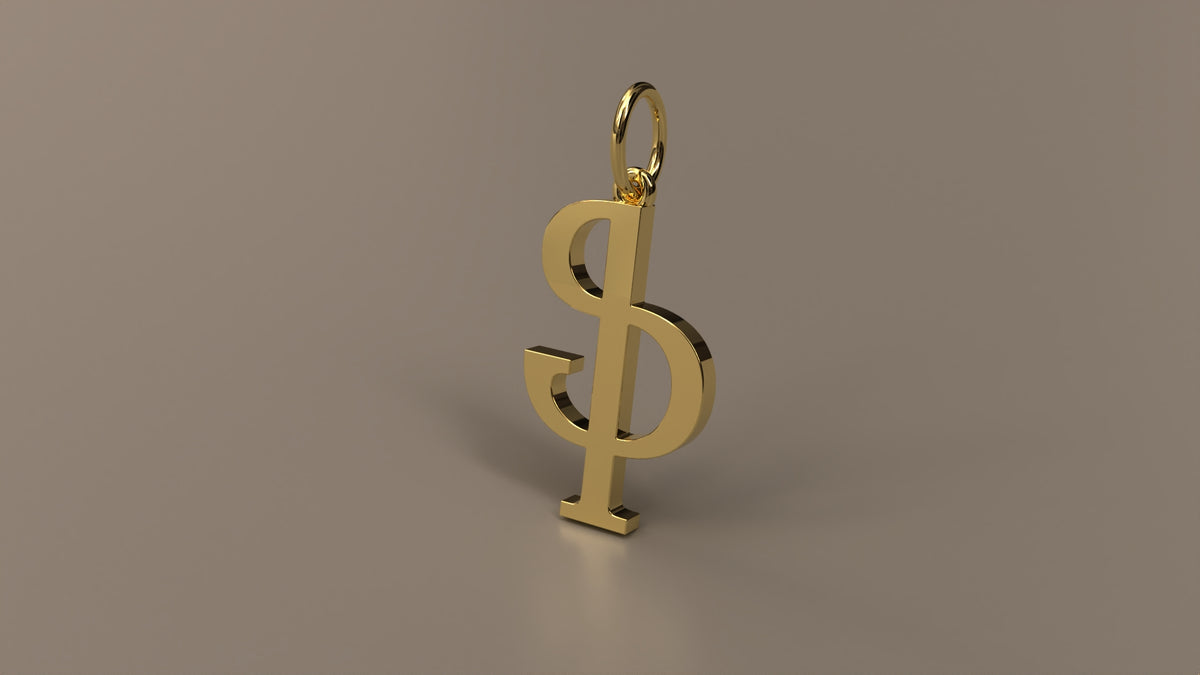 Armenian Initial Pendant Charm